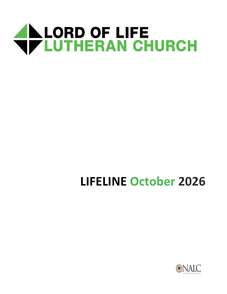 October 2026 Lord of Life Lutheran Church newsletter
